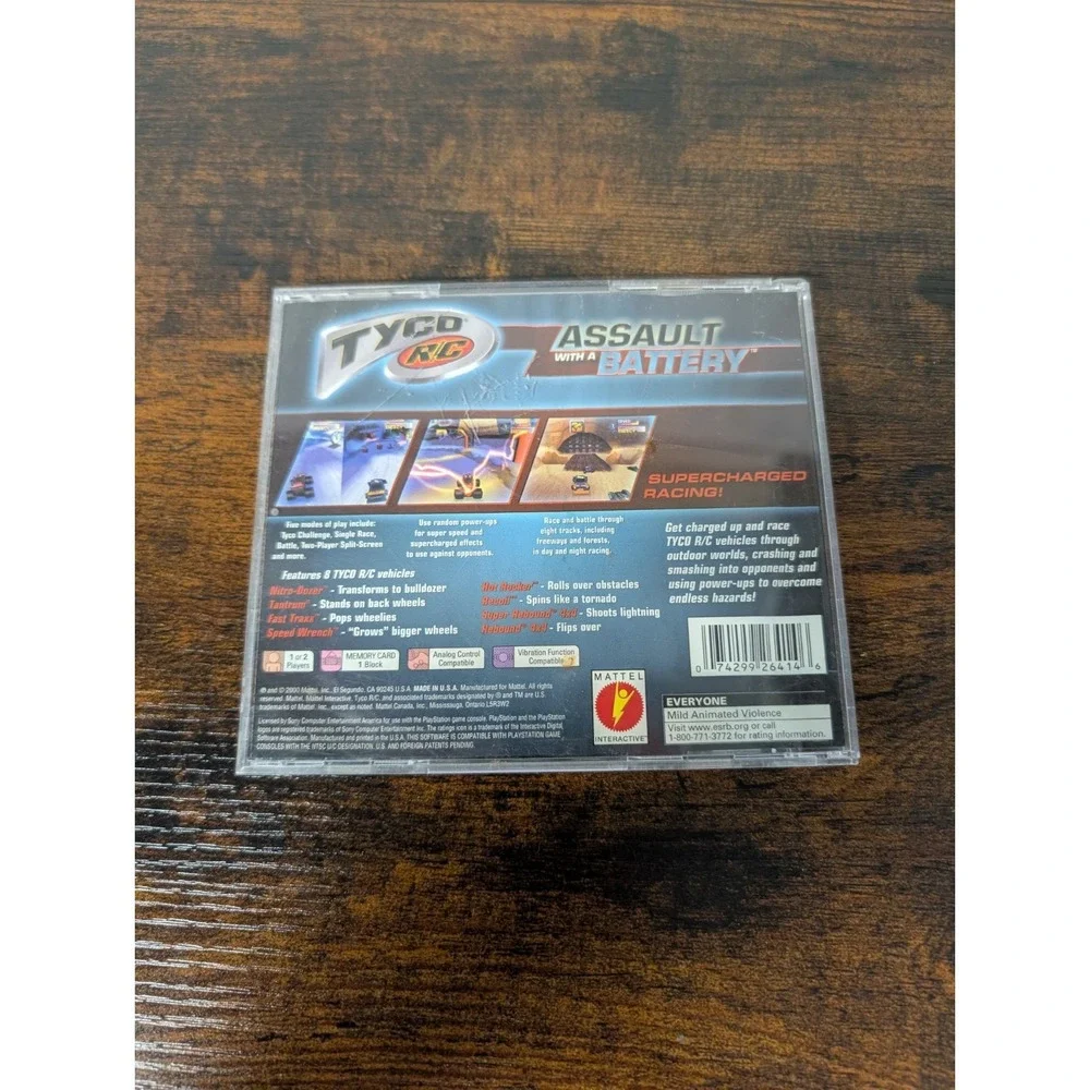 Tyco R/C Assault w/ a Battery 2000 Sony PlayStation 1 PS1 Manual‎